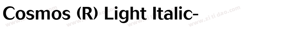 Cosmos (R) Light Italic字体转换